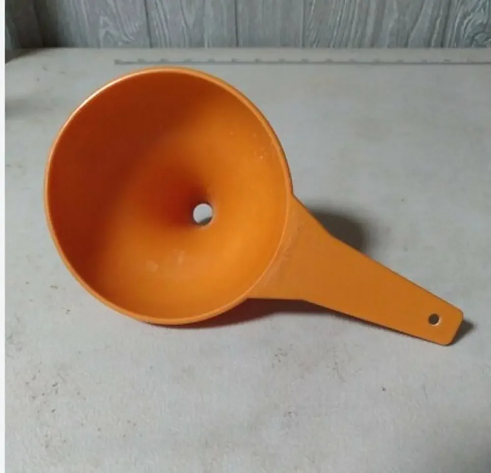 Vintage Tupperware Funnel Orange #1227-3 Hershey Kiss Shapped Kitchen Tool